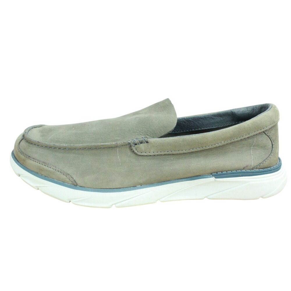 LL Bean Kennebec Asphalt Leather Comfort Slip On Shoes Size 11.5 M Gorpcore